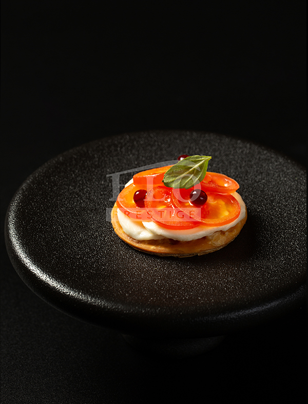 Cherry Tomato & Mozzarella Mille-Feuille with Basil