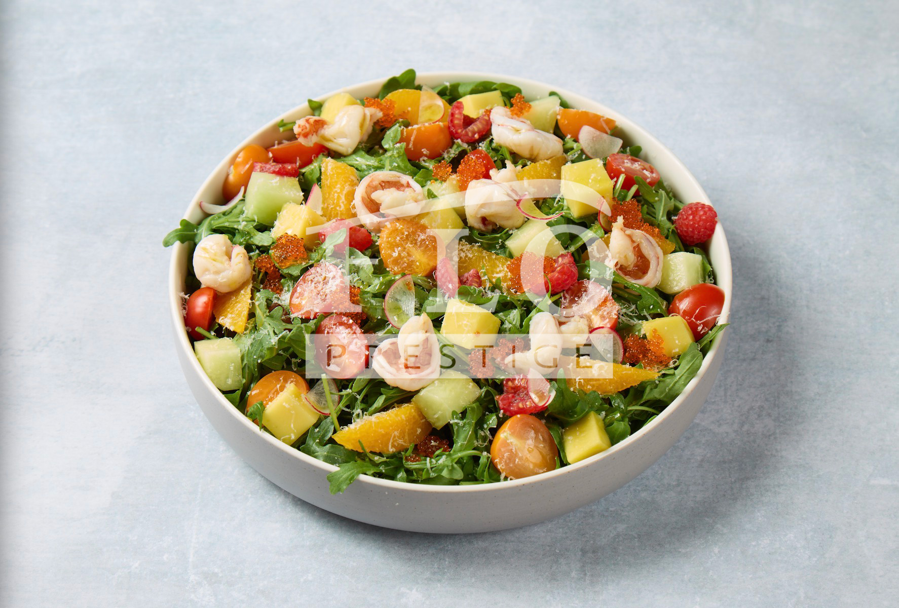 Seafood Arugula Salad with Fresh Shrimp